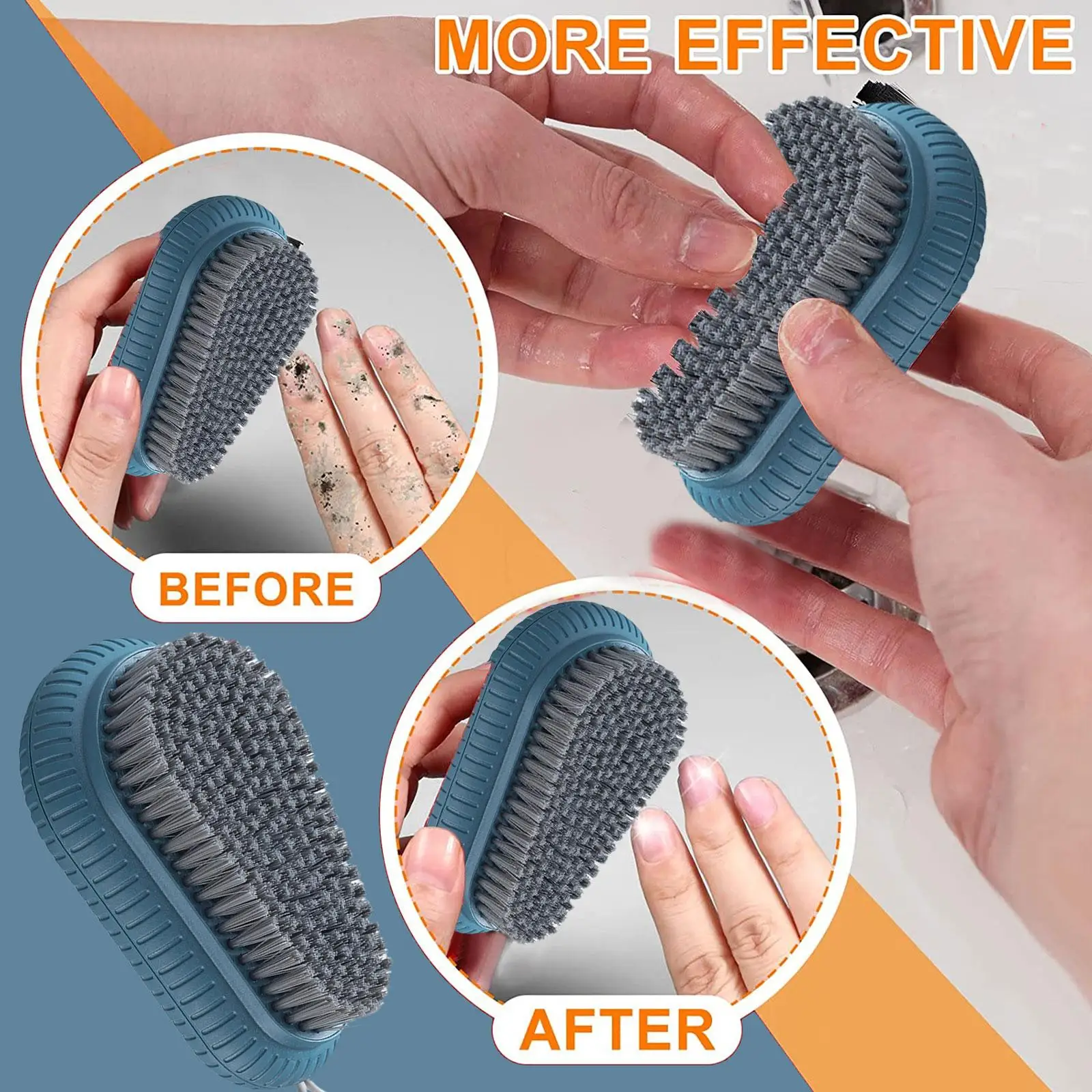Heavy Duty Nail Brush Scrubbing Soft Art Nail Brush Remove Dirt Practical Fingernail Manicure Tools Care Pedicure Hand Cleaning 6