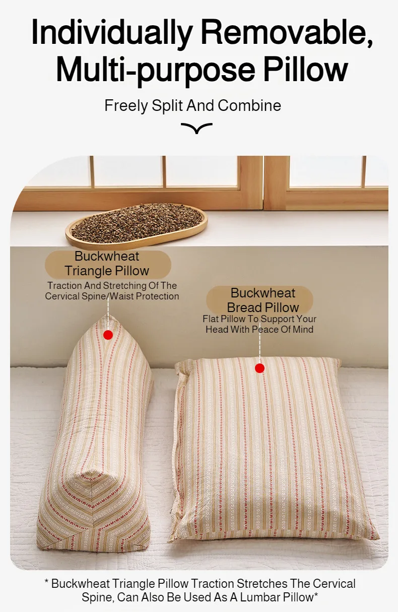 Buckwheat cervical pillow