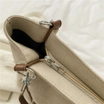 حقيبة تسوق كلاسيكية، حقيبة كتف مفردة للنساء على الموضة، حقيبة حمل نوبوك ذات سعة كبيرة، مثالية للاستخدام اليومي 5