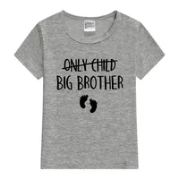Only Child Big Brother Sister To Be Pregnancy Announcement Tshirt Kids Short Sleeve Kid T-shirt Children Cotton Casual Tees Top 2