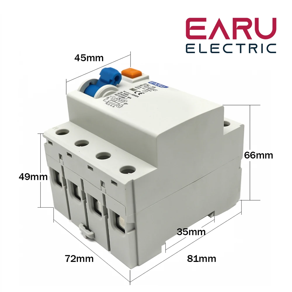 Disjoncteur Électromagnétique à Courant Résiduel, Joli de Sécurité, Type AC, RCCB, RCD, ELCB, 2P, 4P, 10/30/100/300mA