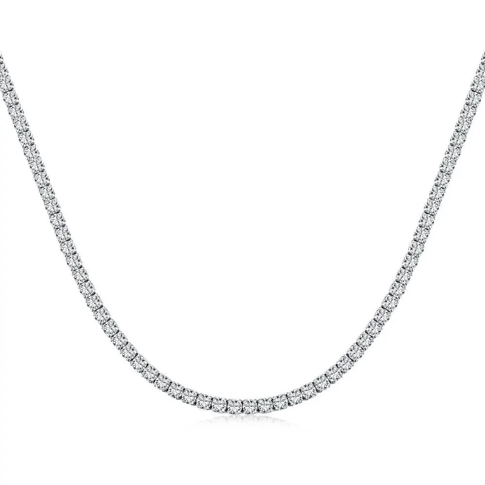 قلادة تنس قابلة للتعديل من الفضة الإسترليني s925 م...