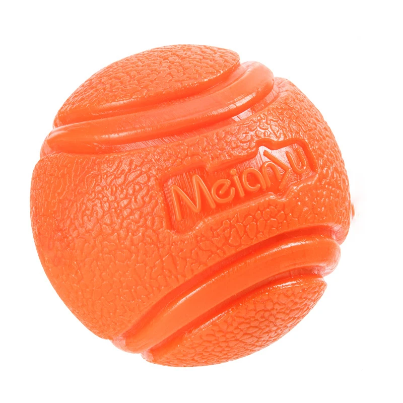 Pet Dog Toy Bouncy Ball Bite-Resistant Solid Ball Rubber Chewing Toy Outdoor Throwing Retrieve Dog Training Supplies