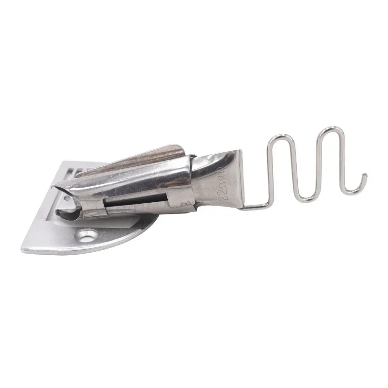 1PC Industrial Walking Foot Sewing Machine Wrapping Presser Foot, Thick Material Pull Barrel Four Folds Tape Binder Attachment