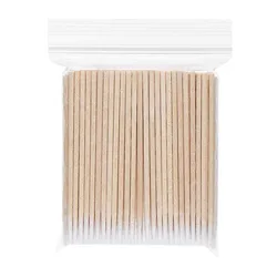 100-Piece Wooden Cotton Tip Manicure Detail Corrector Tool Set (100 Pcs)