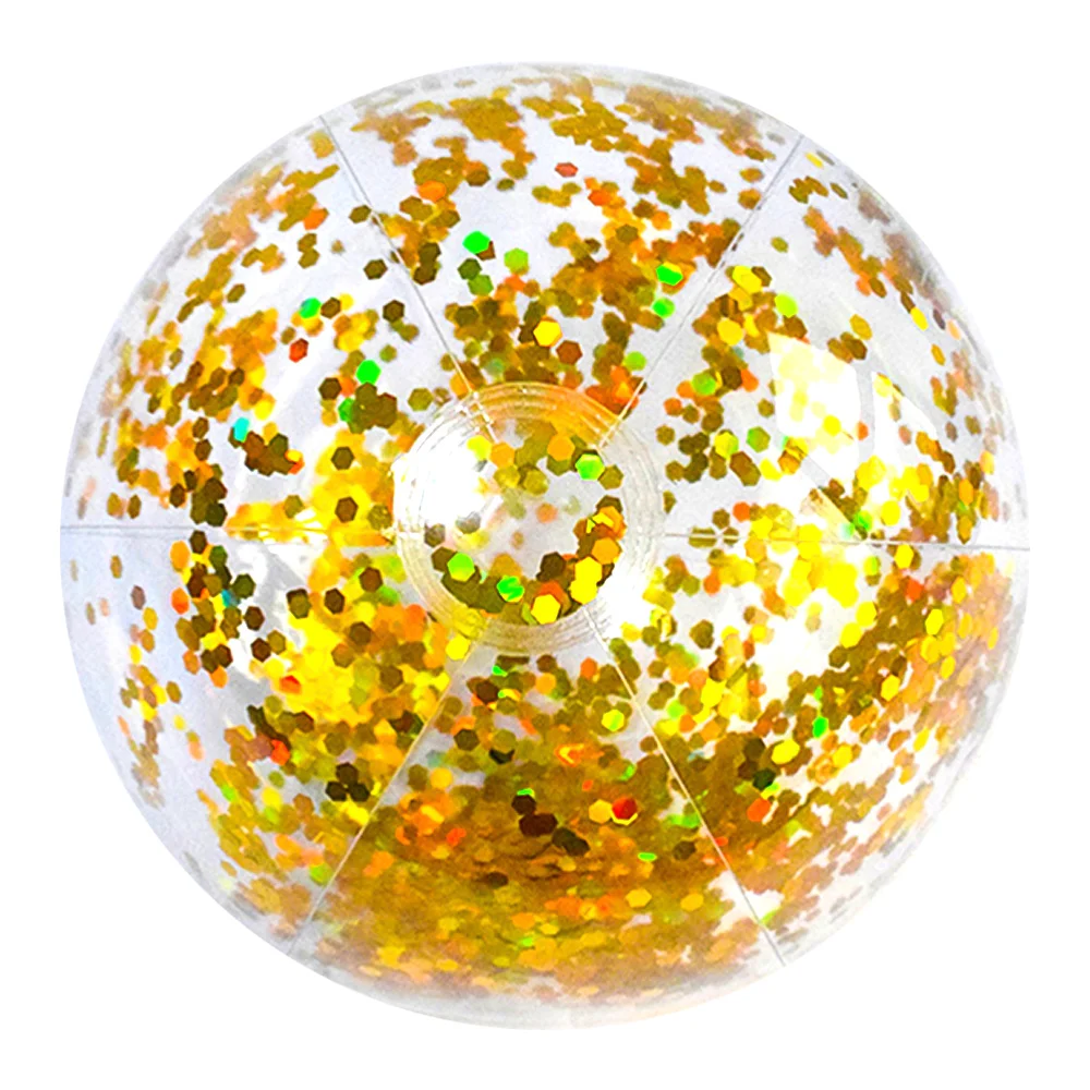 Inflatable Glitter Beach Ball Summer Water Ball Sequin Beach Balls for Summer Swimming Pool Party Toys for Kids Adults