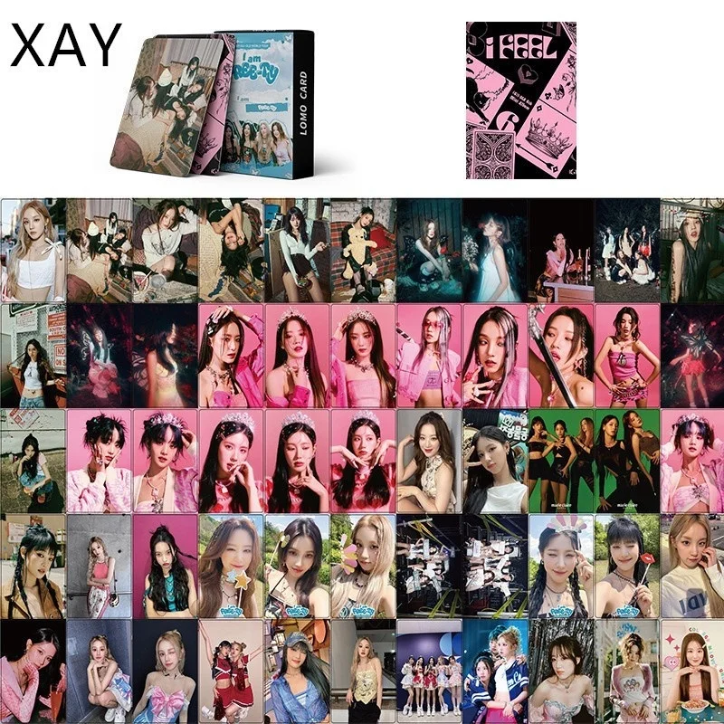 

Альбом Kpop GIDLE I FEEL концерт Юбилейная карточка альбом LOMO (G) Фотокарточка для девушек с поджиганием песня Yuqi открытка поклонник подарок 55 шт./комплект
