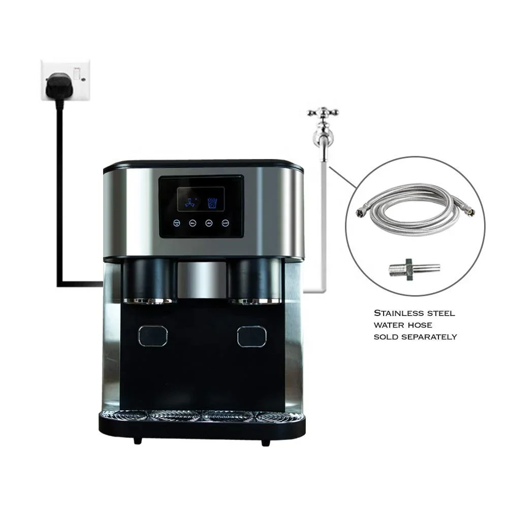 YYHC-Portable Mini Ice Maker cold water 2 Size Ice Cubes Self-Cleaning Touch Control Making Machine Home Use Party 15kg
