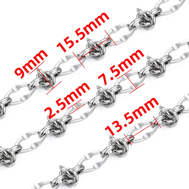 New Stainless Steel Chain For Jewelry Making Accessories Lip Shaped  Necklace Knotted Bracelets DIY Charm Handmade Supplies Craft