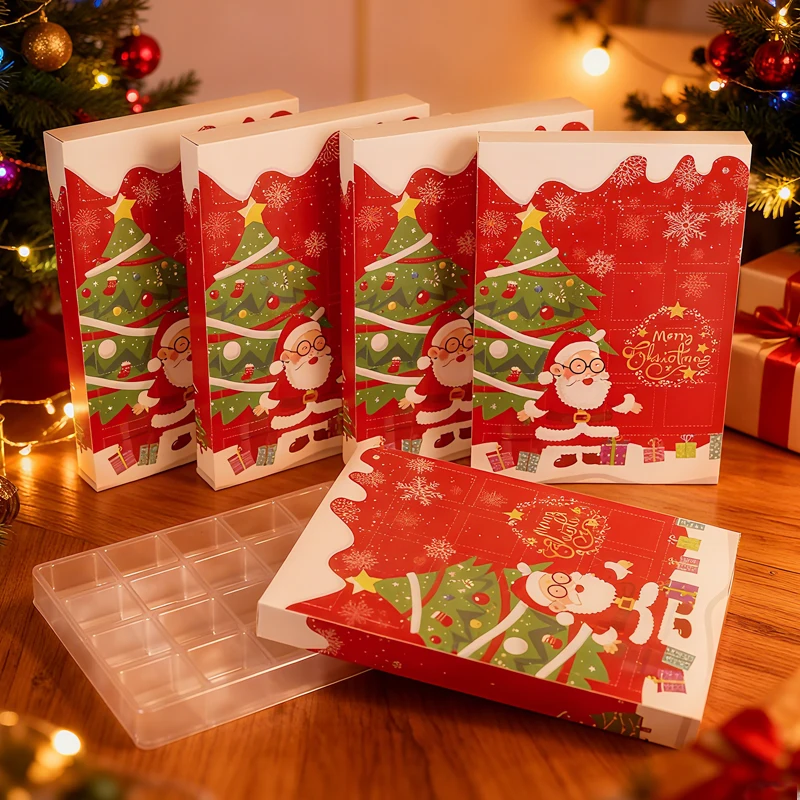 24 Tage Weihnachts-Adventskalender, leere Boxen zum Befüllen von Weihnachts-Partyzubehör, 2026, Neujahr, Kinder, Gastgeschenke, Überraschung, DIY-Geschenkbox – Detail 1