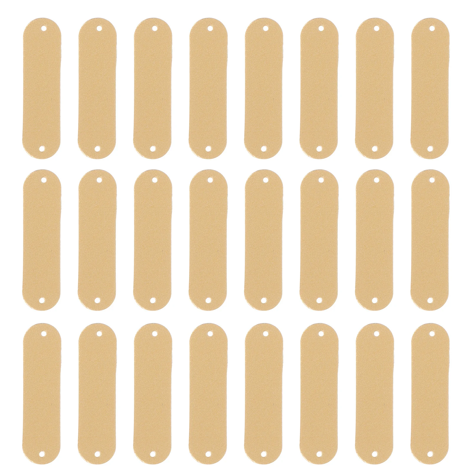 100개 수제 빈 라벨 DIY 의류 태그 의류 재봉 액세서리 창의적인 PU 패치 청바지 및 가방용