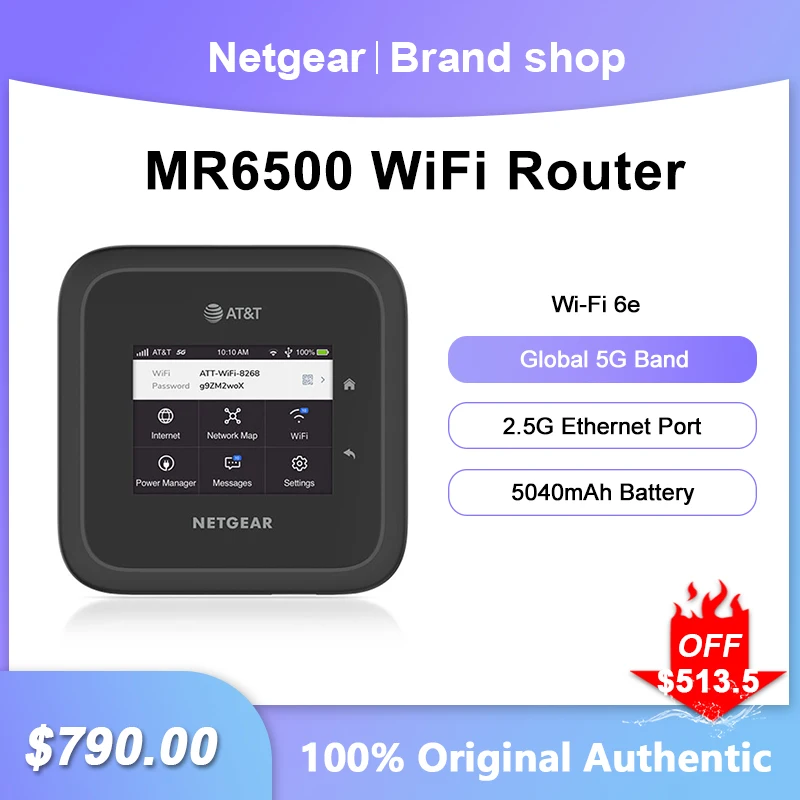 Sbloccato Netgear Nighthawk M6 Pro Mr6500 Router Wifi Global 5G Band Mmwave Sub6 Wifi6E 3.6Gbps 2.5G Ripetitore Porta Ethernet