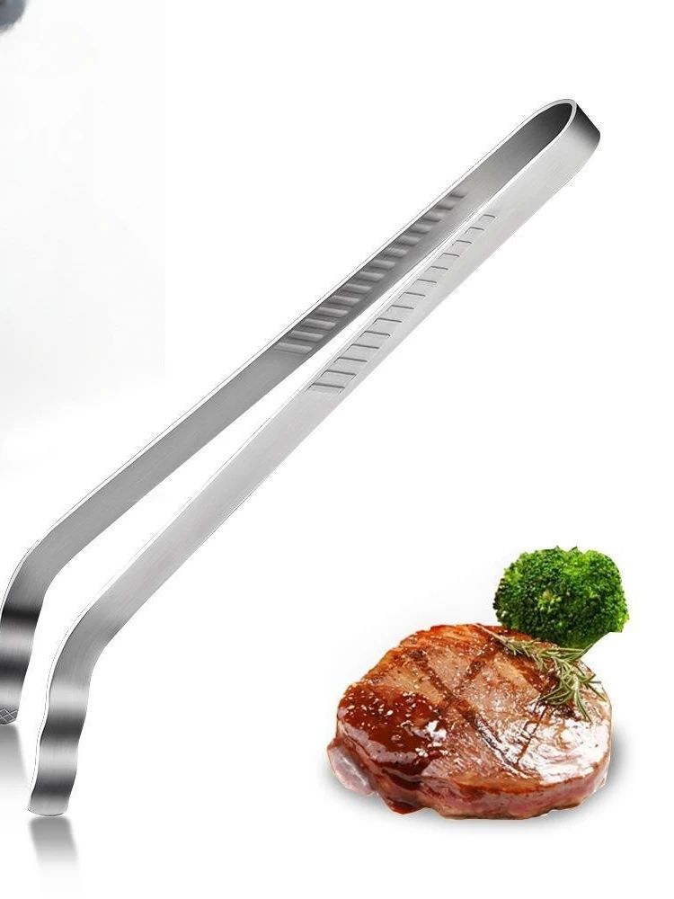 L 304 stainless steel barbecue clip BBQ barbecue tool extended bread clip spaghetti food steak