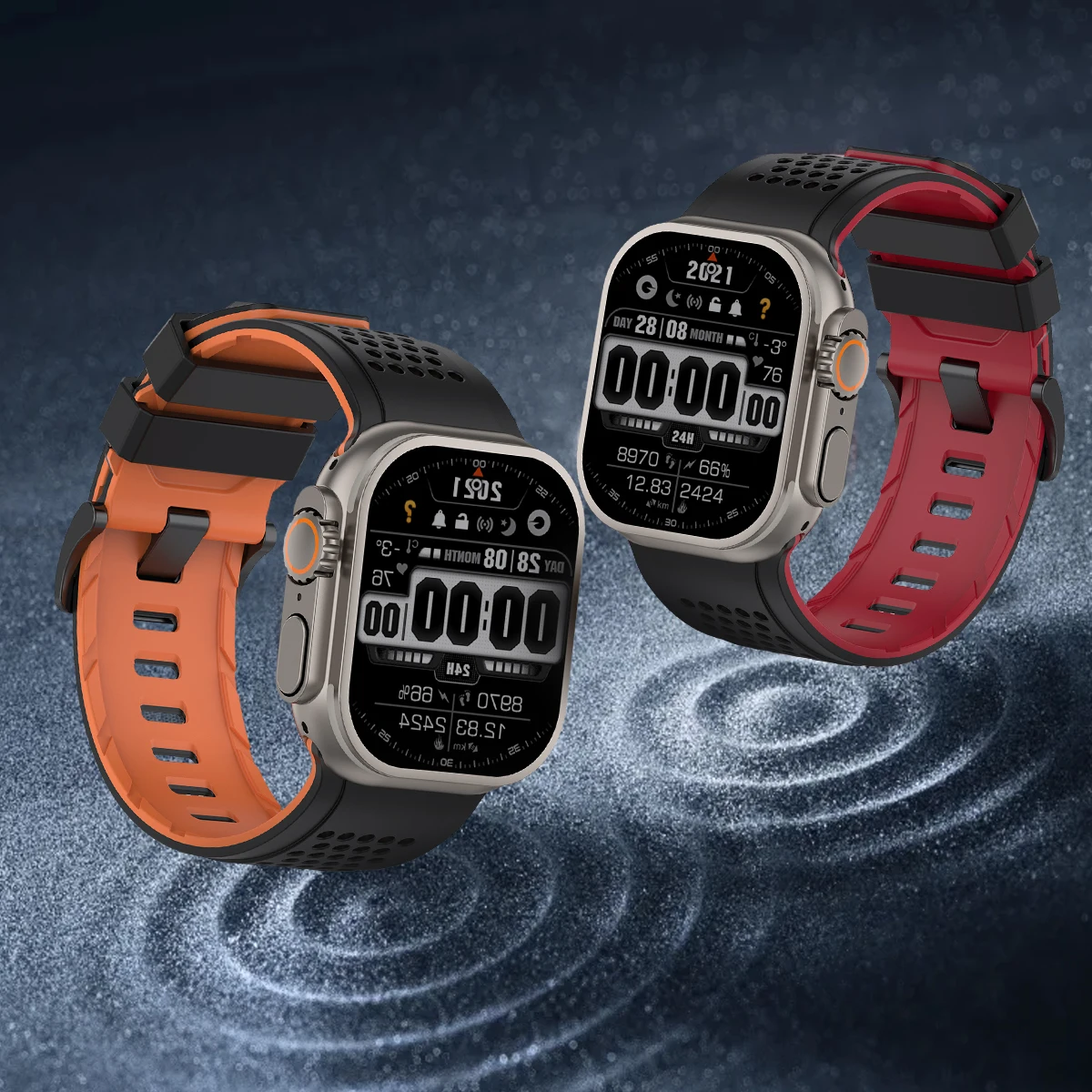 Two-Tone Breathable Sport Band - Silicone Strap