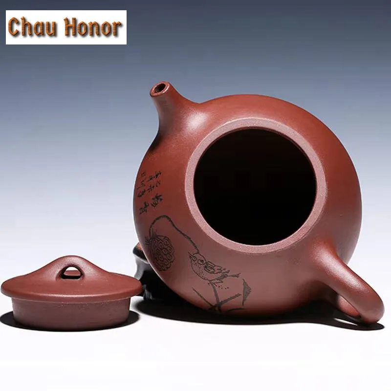260ml Yixing Raw Ore Purple Clay Teapot Handmade Household Puer Kung Fu Teaset Tea Ceremony Accessories Drinkware Gift Packaging