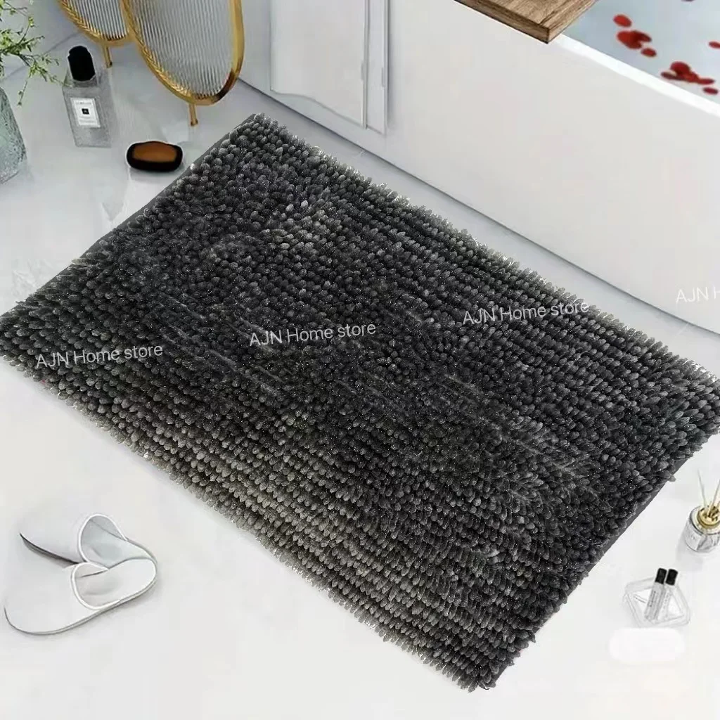 New Year Christmas Super absorbent and soft touch with anti-slip Microfiber luxurious Bathroom Chenille sliver bath mat