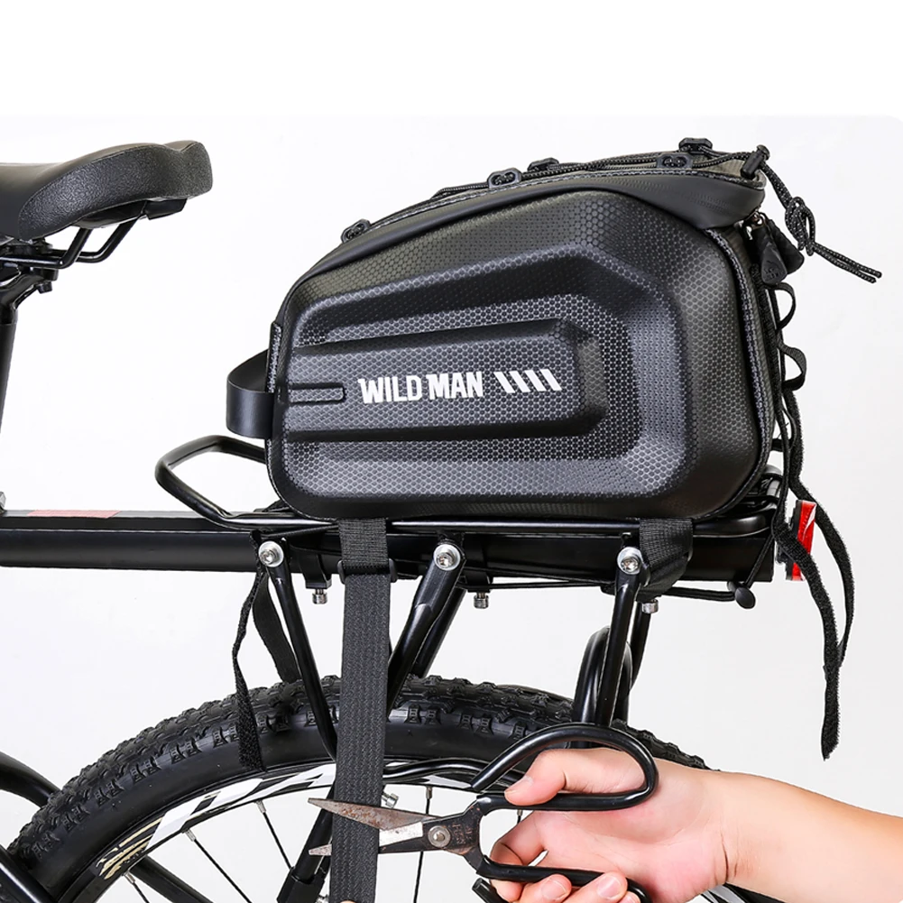 Bike Rear Rack Bag Bicycle Trunk Bag Waterproof Multifunction Bike Cargo Bag Large Capacity Bike Rack Bag Cycling Accessories