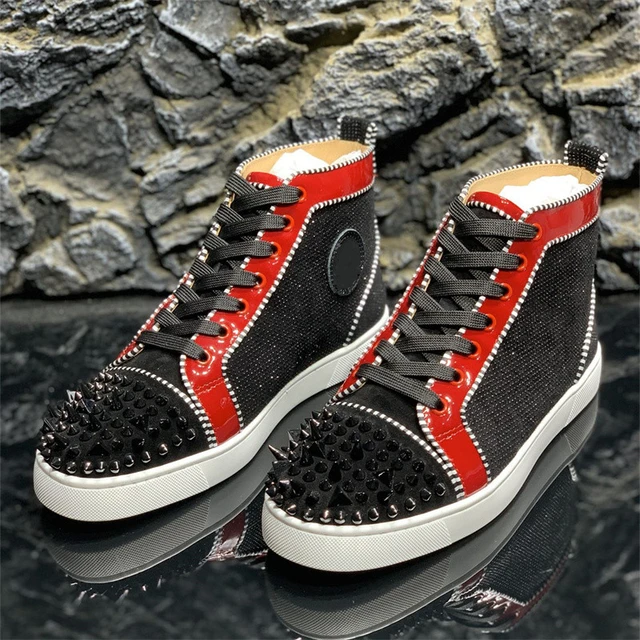 Christian Louboutin Red Bottoms Mens Sneakers  Mens Louis Vuitton Red  Bottom Shoes - Leather Casual Shoes - Aliexpress