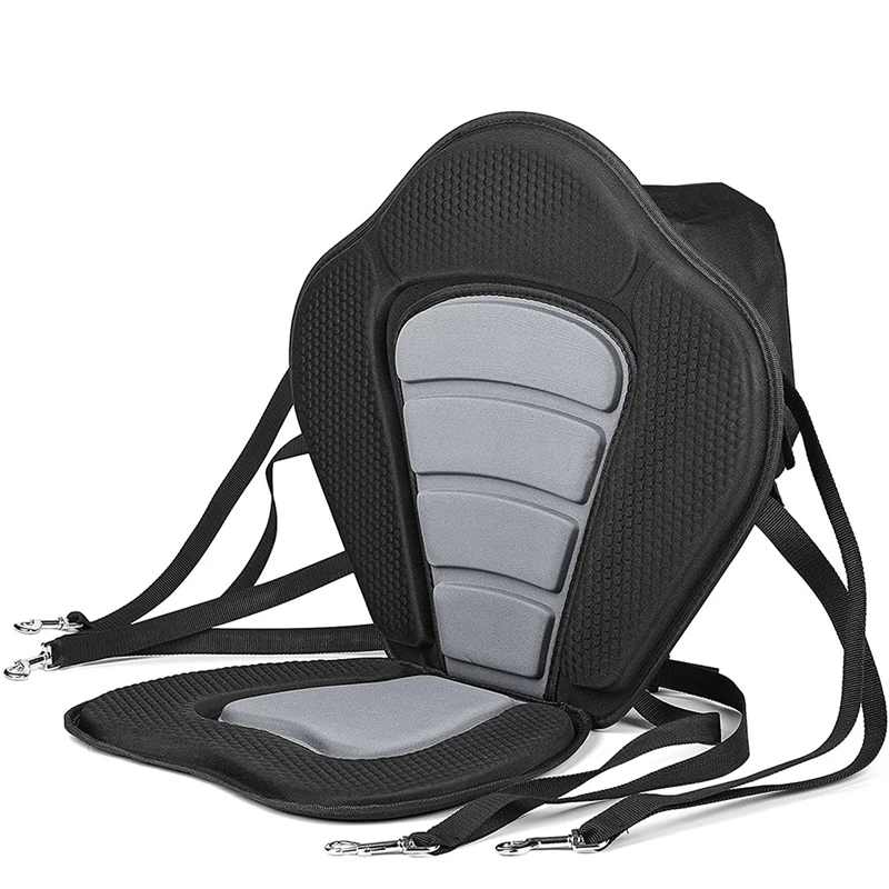 

Deluxe Padded Kayak Seat With Storage Bag, Adjustable Cushions For Canoe Fishing Boat Paddle Board Sit-On-Top Kayaks