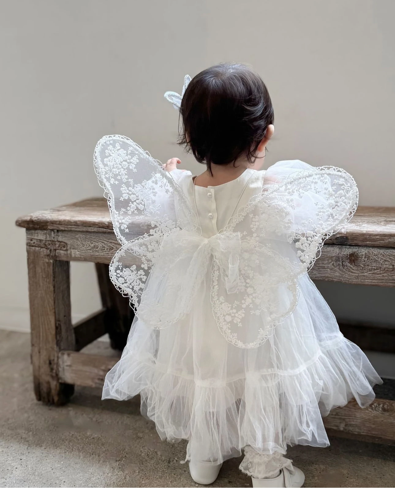 Embroidered Lace  Fairy Angel Wings Ba Decor Children's Birthday Stage Photo Performance Props Fairy Costume Acces...