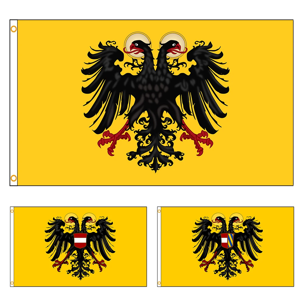 Flagge Heiliges Römisches Reich Deutscher Nation 90x150cm-heiliges-r-misches-Reich-1433-1806-Flagge-Antik-machen-die