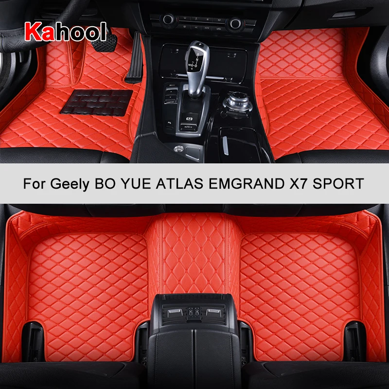 

KAHOOL Custom Car Floor Mats For Geely BO YUE ATLAS EMGRAND X7 SPORT Auto Accessories Foot Carpet