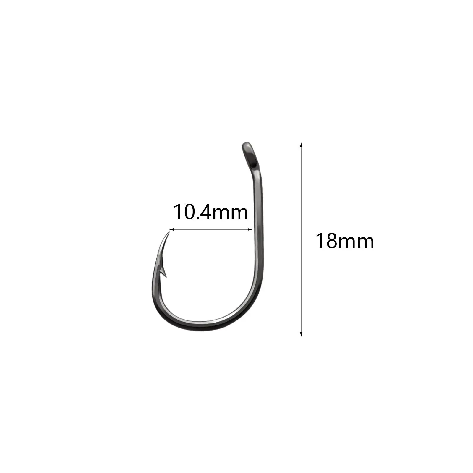 50Pcs Fly Fishing Hooks Heavy Duty Practical Equipment High Carbon Steel Tools for Bass for Saltwater Outdoor Sports Freshwater