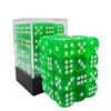 Bescon 12mm 6 Sided Dice 36 in Brick Box, 12mm Six Sided Die (36) Block of Dice, Translucent Green with White Pips 1