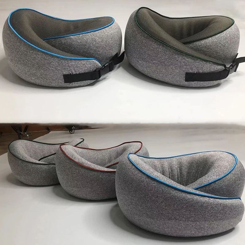 YOMDID New U-Shaped Memory Foam Neck Pillow Cervical Vertebra Travel Portable Noon Break Pillow Healthcare Sleep Camping Pillow 2