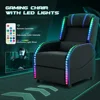 LED Gaming Massage Recliner Chair, Racing Style Single Living Room Sofa Comfortable Ergonomic Home Theater Seating, Chairs 2