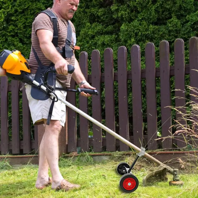 Gyomi Evő Kerekek Állítható Gyomnövényes Segédkerekek Univerzális Húr Trimmer Fűfűtő Gyomvágó Fűnyíró Támogatás - Image 6