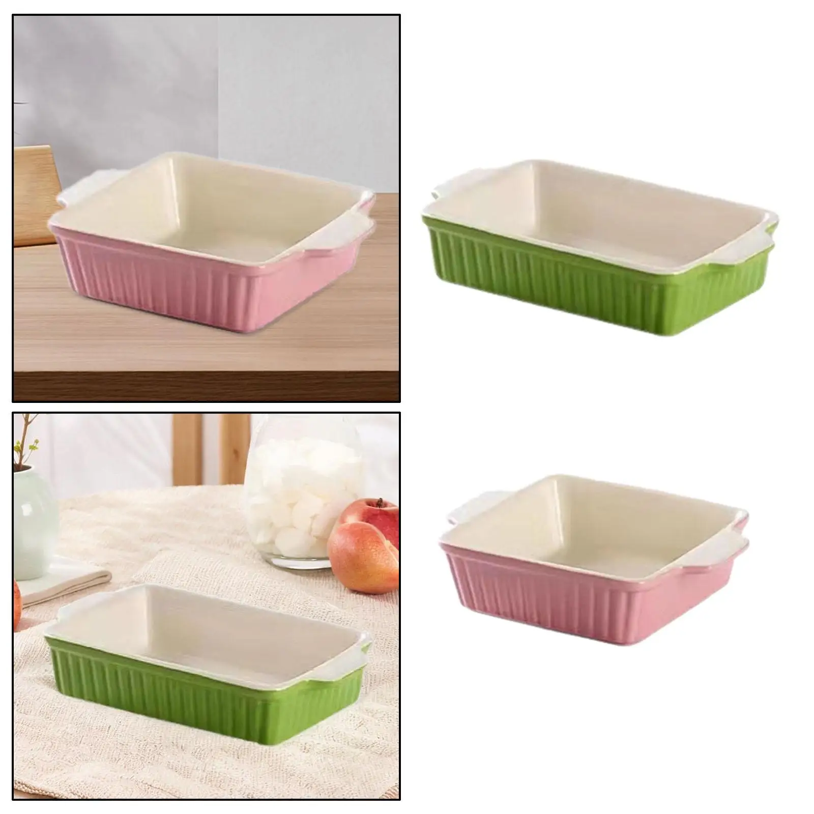 Dining Dish Baking Tray Set Ceramic Baking Dish Casserole Dishes for Oven for Kitchens Daily Use Banquet