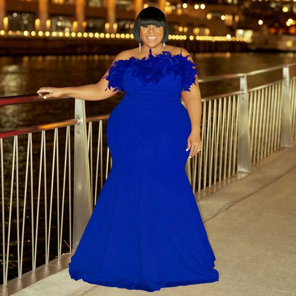 Plus Size Women Party Dresses Turkey Club Evening Dress Female Christmas Casual Outfit 2023 Spring Fashion Elegant Bodycon Gowns