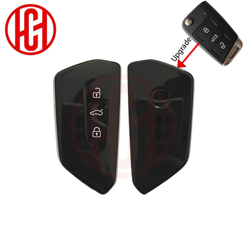 Geändert Auto Schlüssel Shell Fall Für VW für Volkswagen Golf MK8 Polo Tuguan für Skoda Superb Octavia SEAT MQB Flip Upgrade Karte