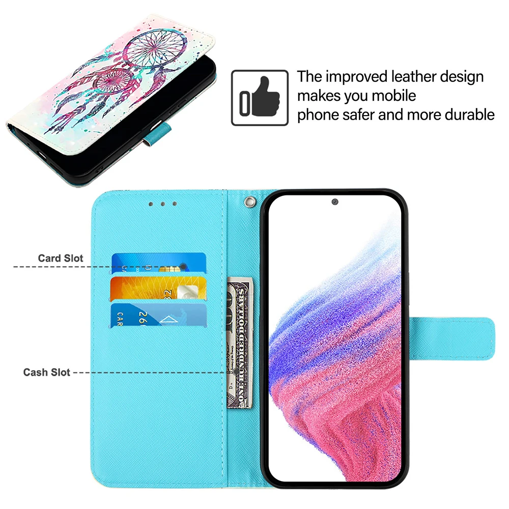 Elegant Shockproof PU Leather Stand Wallet Case