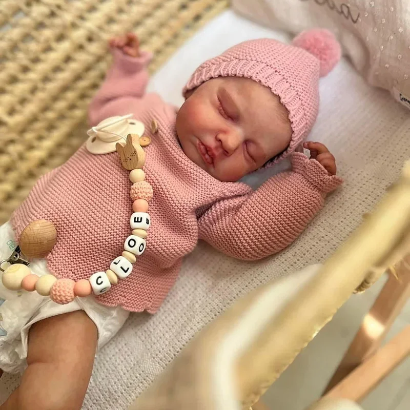 3D 피부 보이는 정맥 다시 태어난  인형, 잠자는  소녀 Loulou, 손으로 그린 헤어 및 선물, 48cm