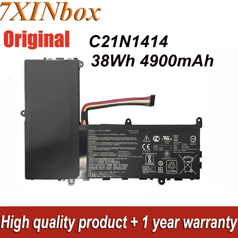 Bateria do Laptop Original para Asus Eeebook X205t X205ta X205ta-bing-fd015b F205ta-fd0064ts F205ta-fd006 7xinbox 7.6v 38wh C21n1414
