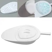 Portable Bedpan Stable with Handle Comfortable Fracture Reusable Universal with Cover Easy Clean Bed Pan for Old Man Patients 1