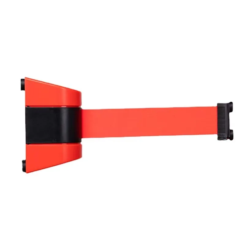 5m 10m Wall Mounted Bollard Barriers Plastic Retractable Belt with magnet optional