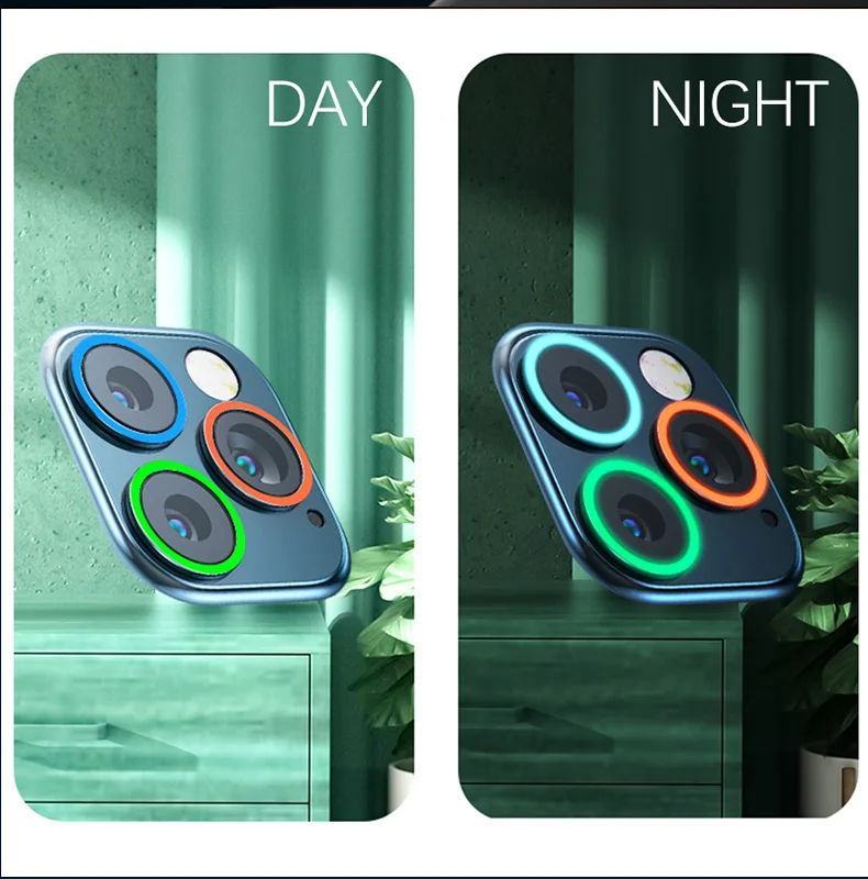 iphone 13 pro max cover Metal Camera Lens Screen Protector for iPhone 13 Pro Max 11 12 Pro Max 11Pro Max 12Mini Case Luminous Ring Camera Tempered Glass best case for iphone 13 pro max