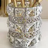 Cosmetic Brush Storage Box Living Room Bedroom Desk Light Luxury Ornaments Makeup Brush Eyebrow Pencil Crystal Glass Pen Holder 4