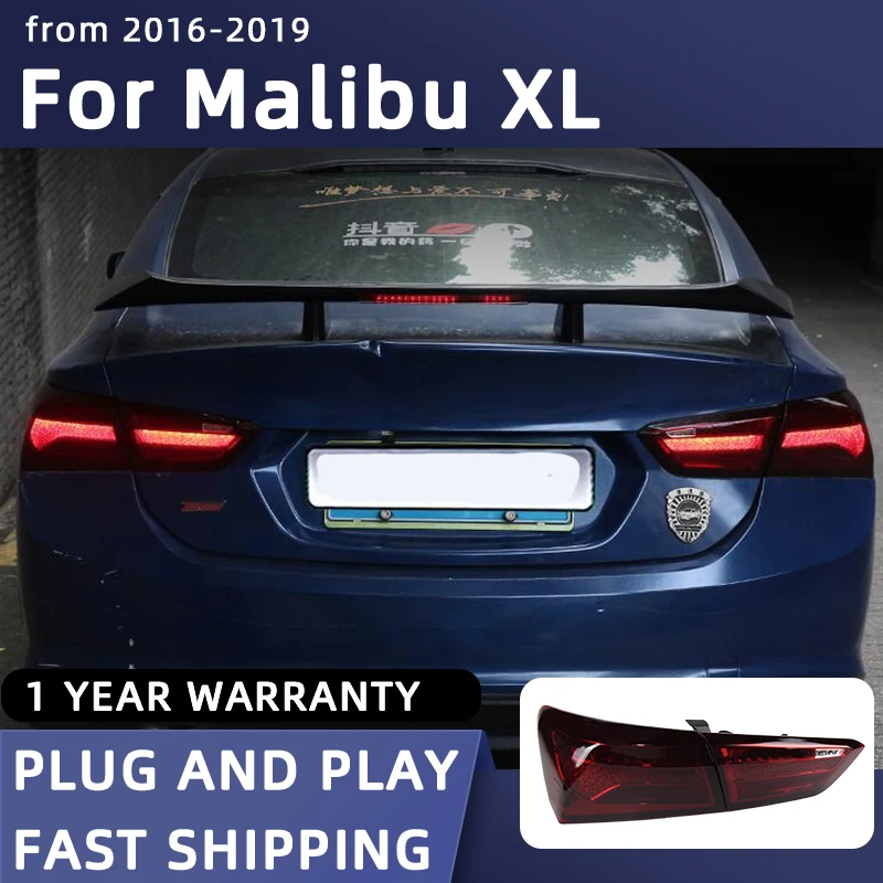 

Задние фонари для Malibu XL светодиодный 2017-2019, задний фонарь, автомобильный Стайлинг DRL, динамический сигнал поворота, задние автомобильные аксессуары, задние фонари