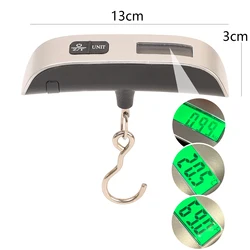 Portable Digital Luggage Scale with Night - Light LCD and Non - Slip Handle, 50kg/110lb Capacity (13x3cm)