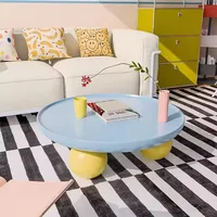 Tables basses Table en métal colorée entrée Salon rond Salon extérieur Table d'appoint de thé maquillage entrées Mesa Salon auxiliaire 5