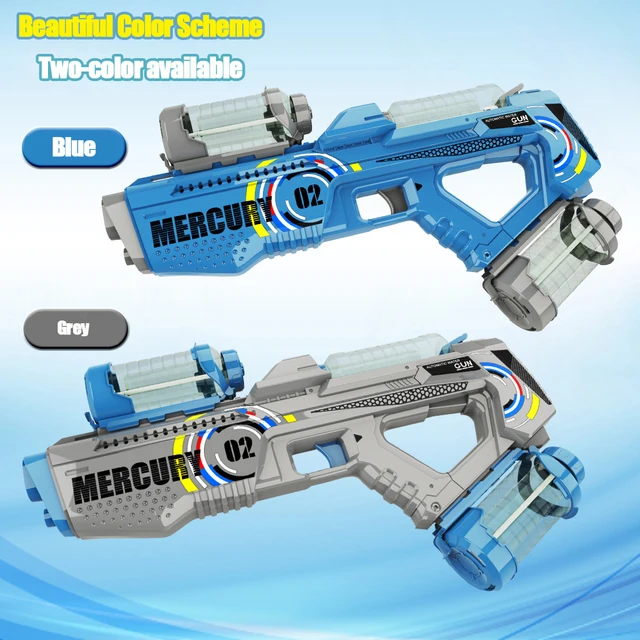 Summer Fully Automatic Electric Water Gun with Light Rechargeable Continuous Firing Party Game Kids Space Splashing Toy Boy Gift 6