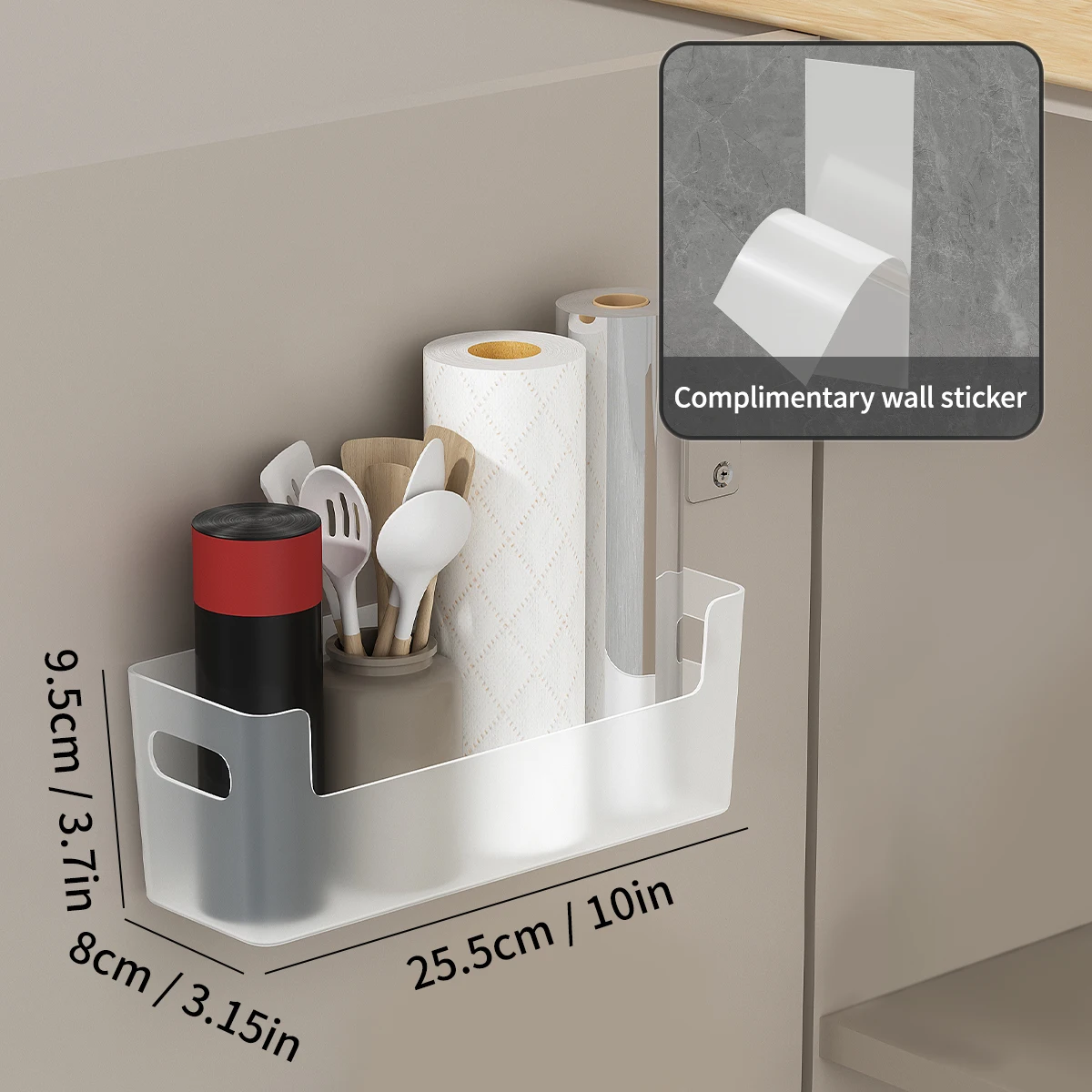 WORTHBUY – support de rangement mural auto-adhésif sans poinçon, porte d'armoire, organisateur en plastique, étagère, accessoires de cuisine