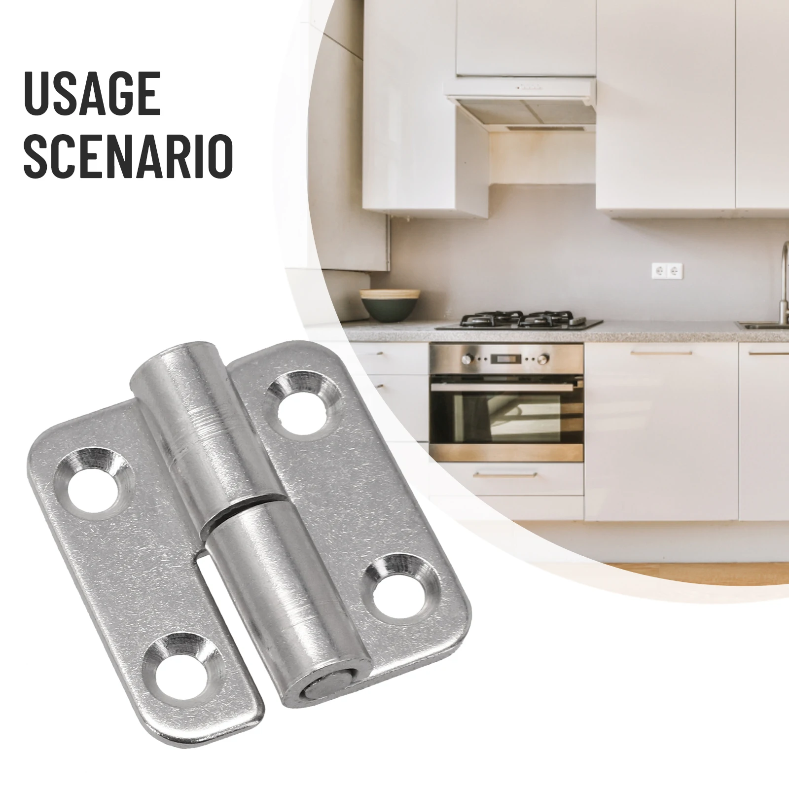 Stainless Steel Hinges Lift-up Flag Removable Furniture Door Cabinet 1PCS