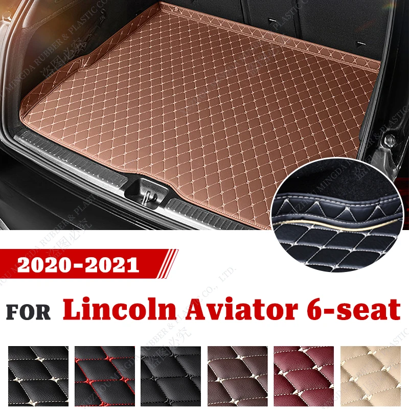 

3D Surrounding Design Waterproof Car Trunk Mat For Lincoln Aviator 6-seat 2020 2021 Custom Car Accessories Interior