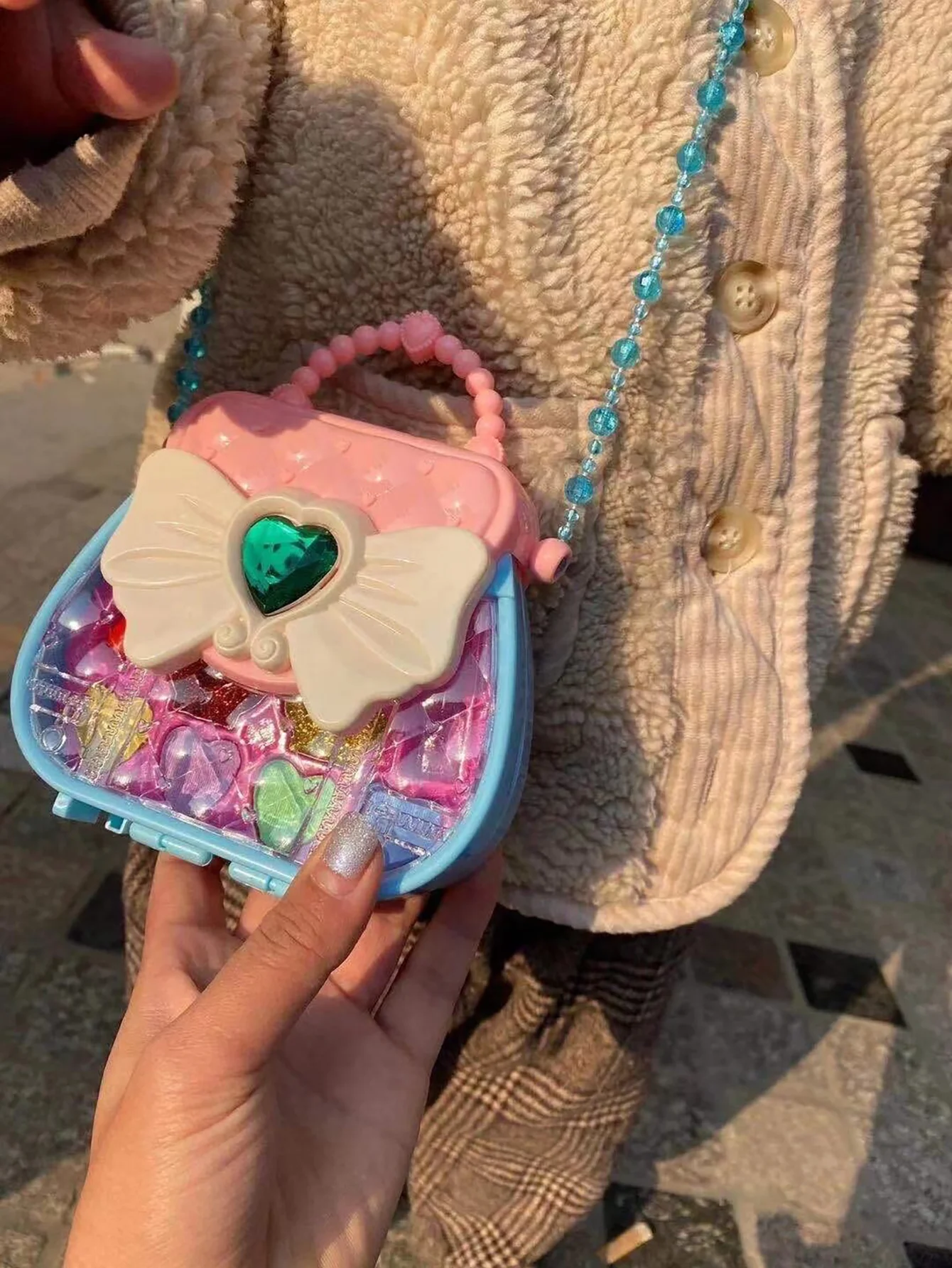 Kids' Dress-Up Toy Set: Makeup Kit, Bowknot Handbag, Jewelry Crossbody Bag | Ideal Gift for Party, Birthday, Christmas 1