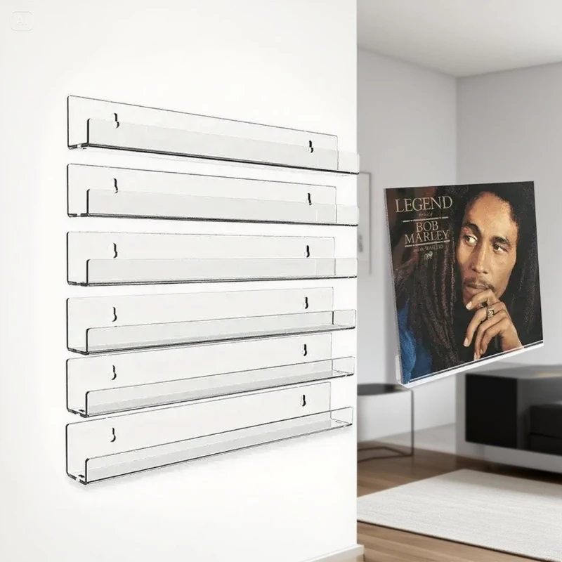Acrylic Floating Record Shelf 1
